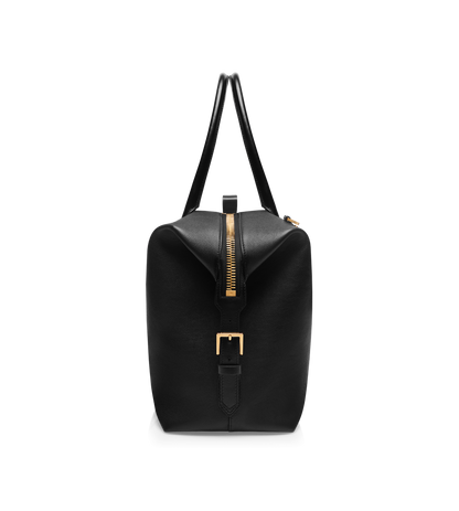 Smooth Leather Side Buckle Holdall