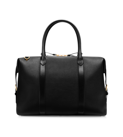 Smooth Leather Side Buckle Holdall