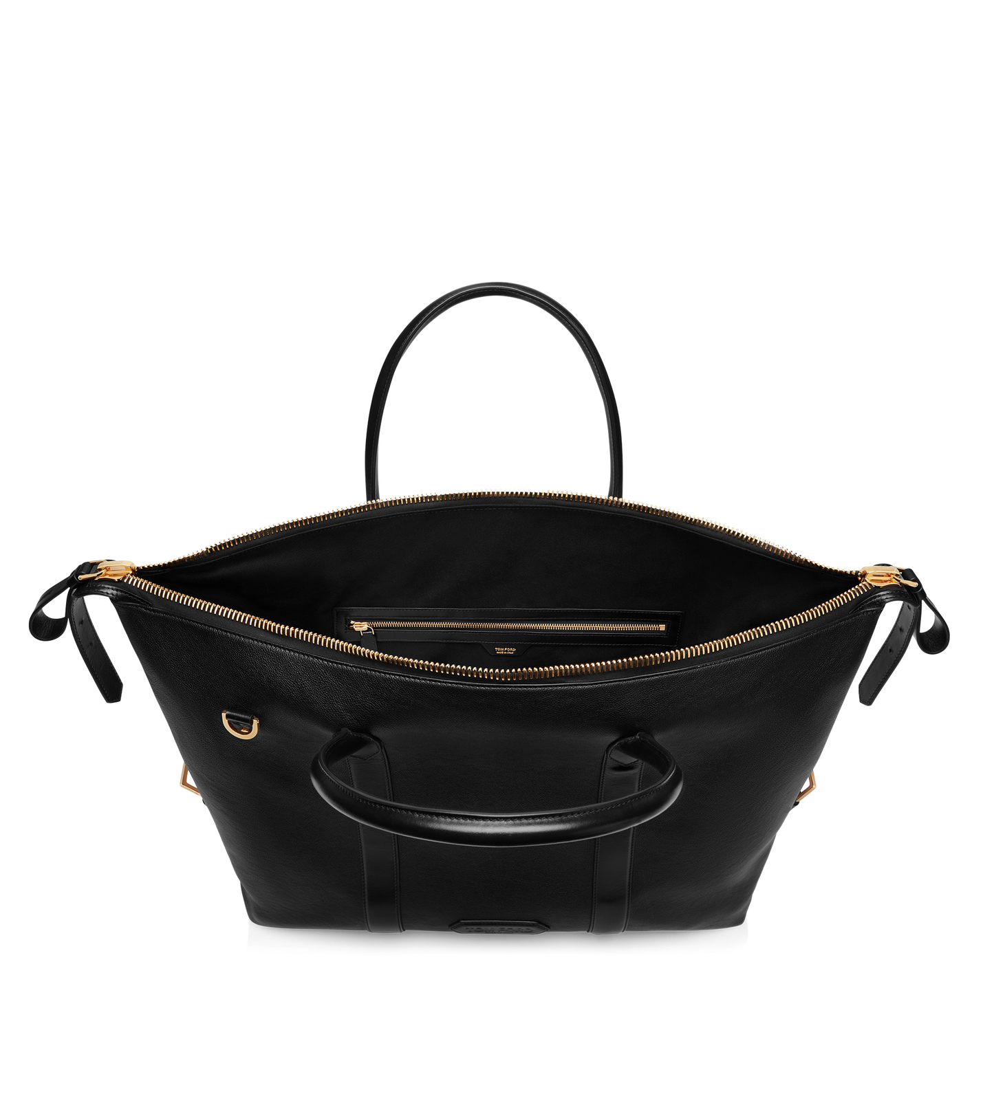 Smooth Leather Side Buckle Holdall