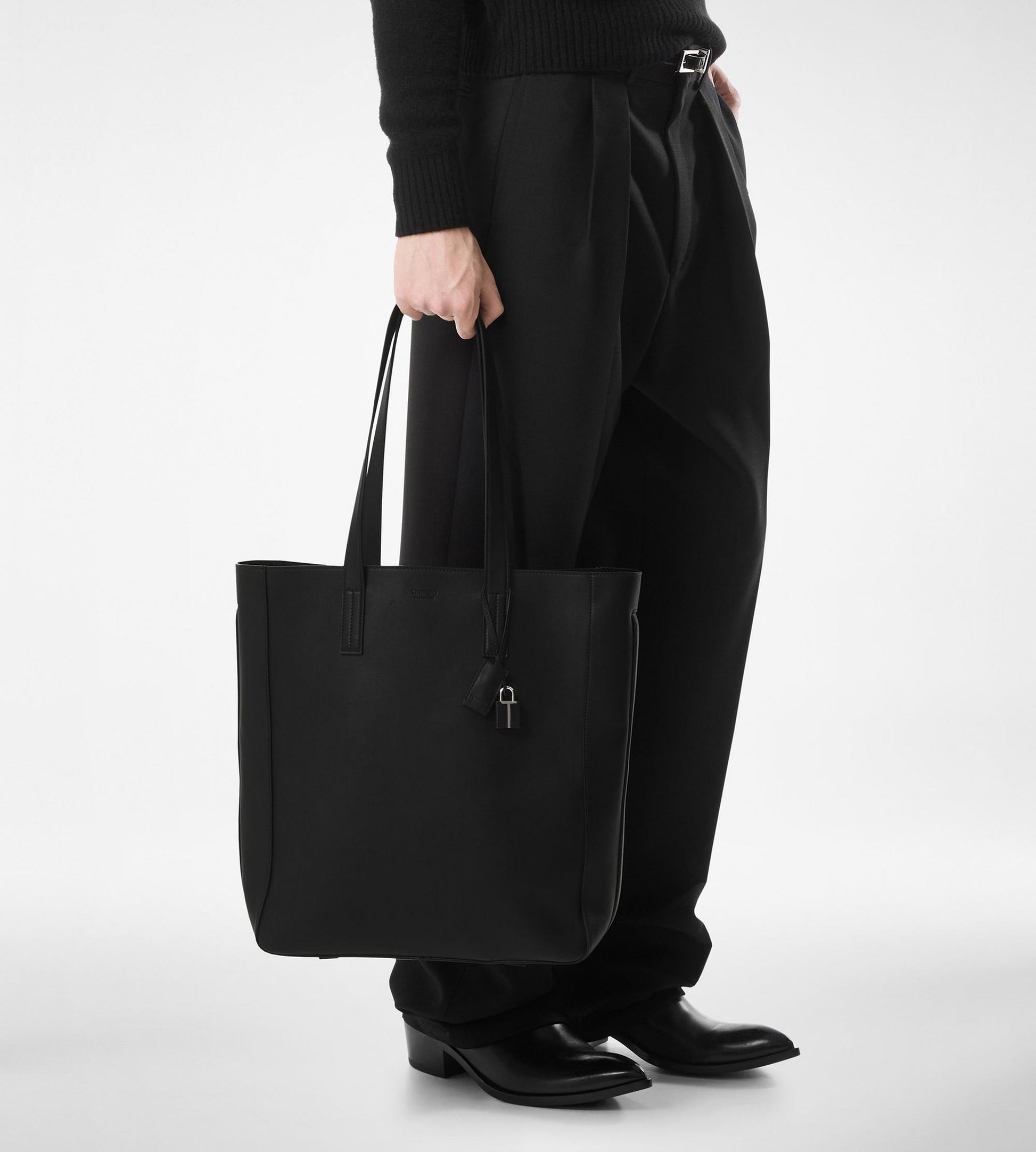Natural Leather North South Tote