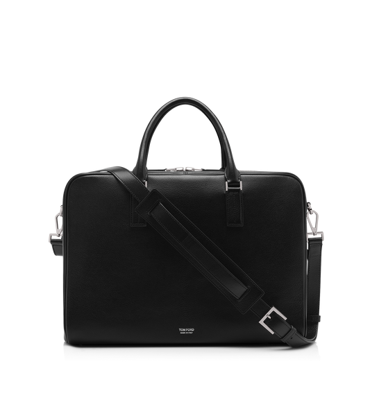 Grain Leather Minimal Briefcase