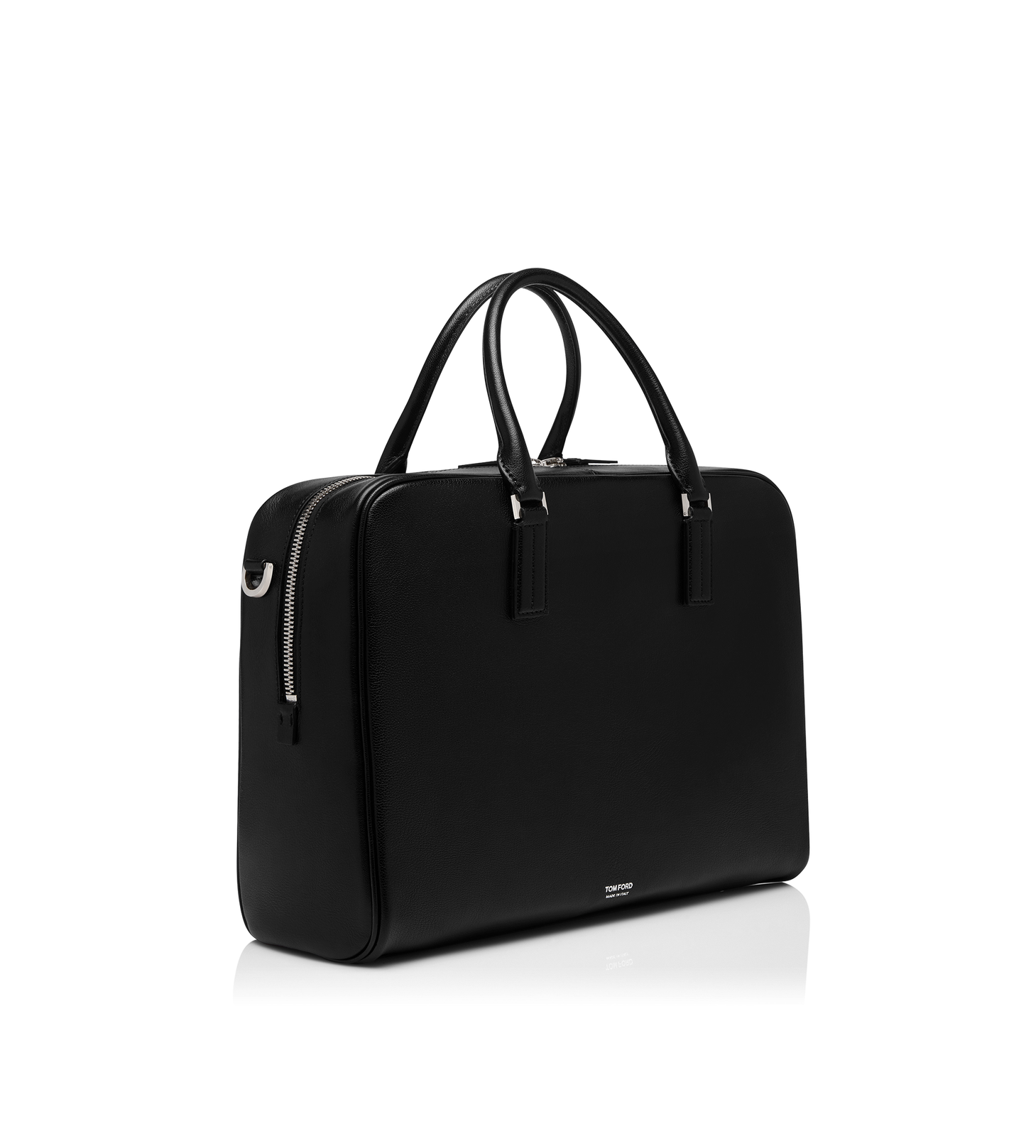 Grain Leather Minimal Briefcase