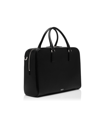 Grain Leather Minimal Briefcase