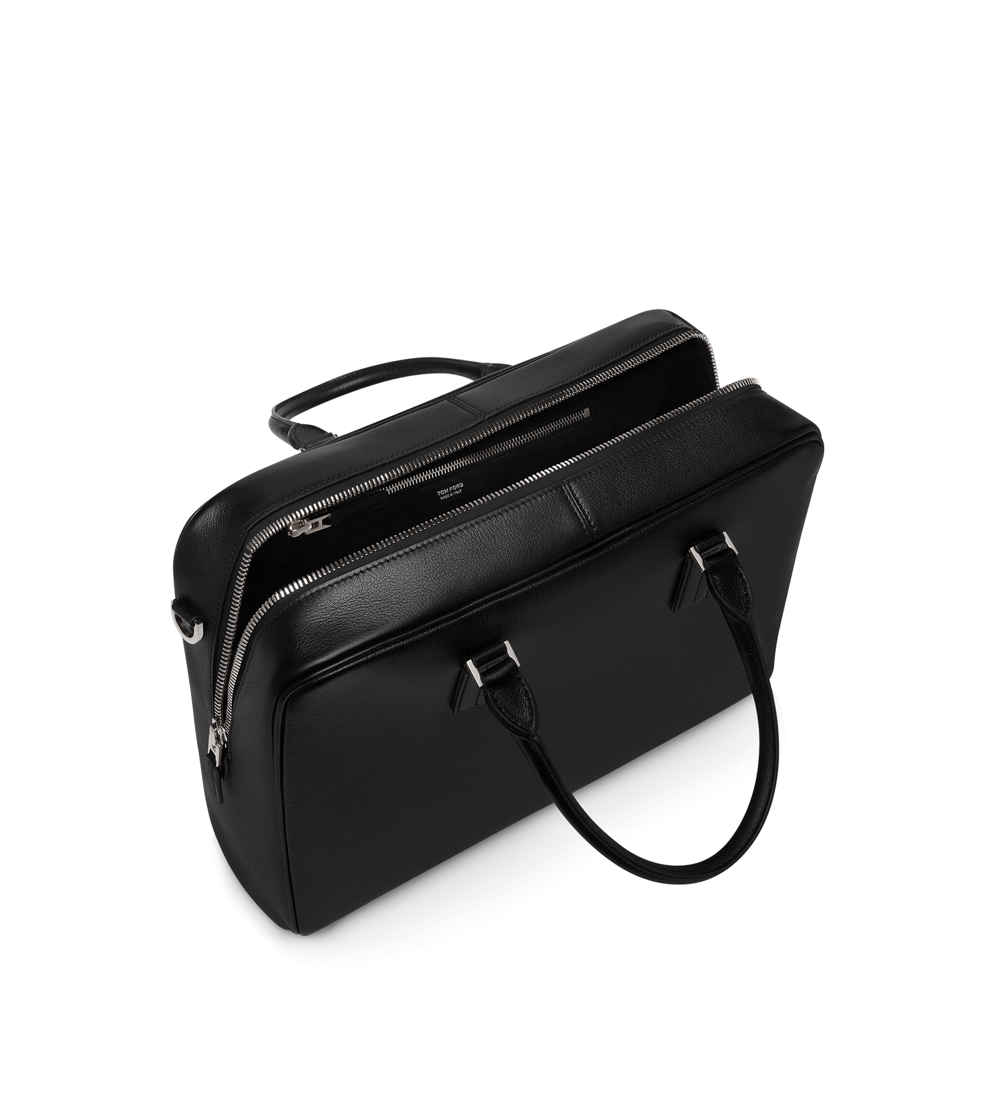 Grain Leather Minimal Briefcase