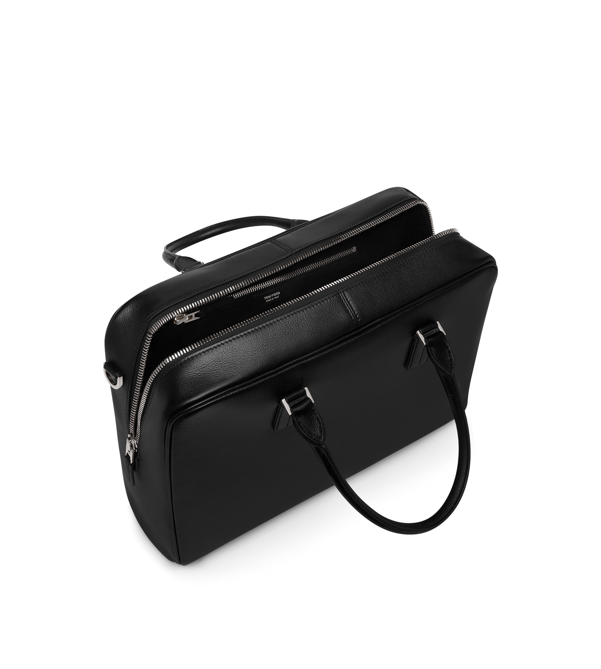 Grain Leather Minimal Briefcase