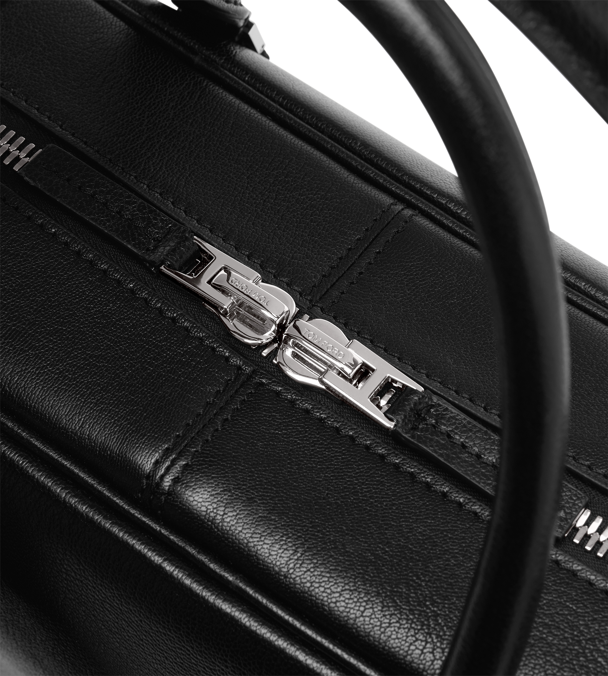 Grain Leather Minimal Briefcase