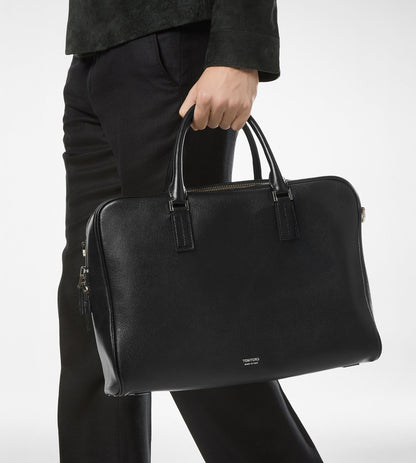 Grain Leather Minimal Briefcase