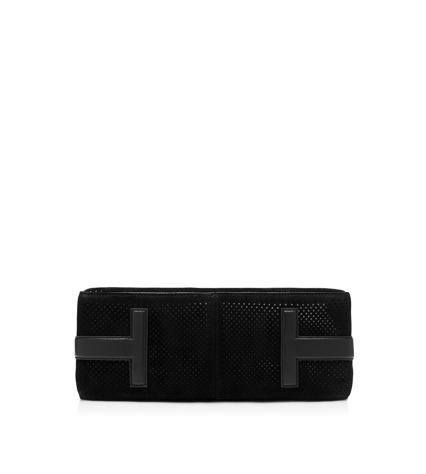 Perforated Cashmere Suede T-Line Flap Backpack