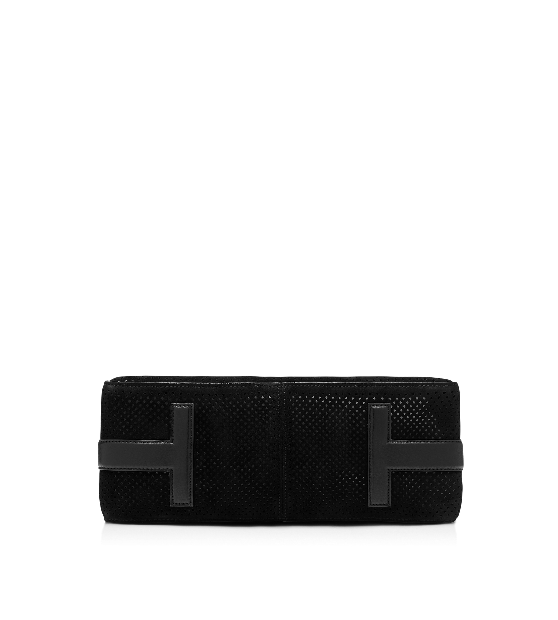 Perforated Cashmere Suede T-Line Flap Backpack