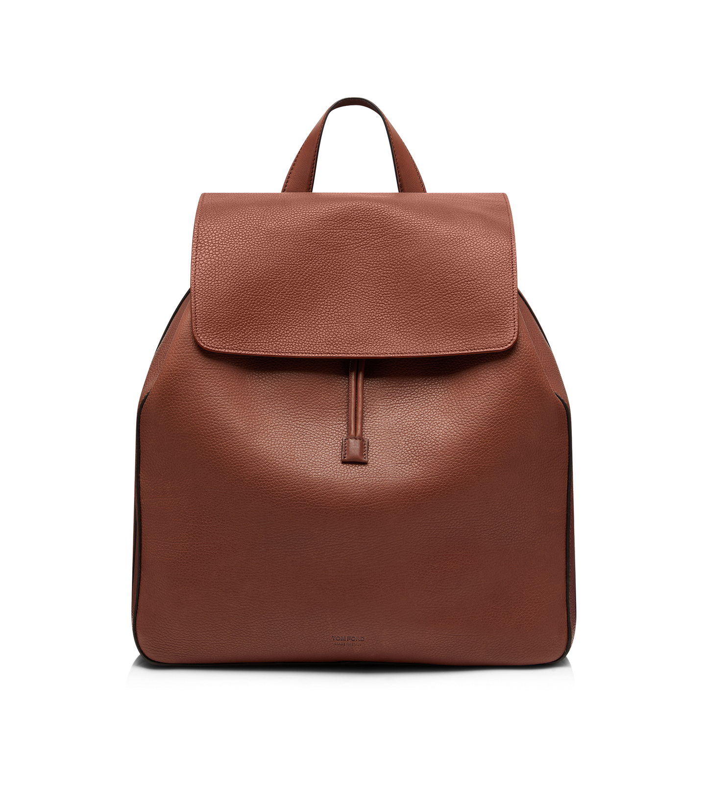Grain Leather T-Line Flap Backpack