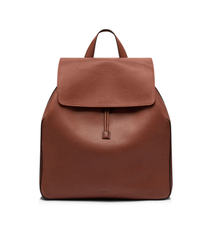 Grain Leather T-Line Flap Backpack