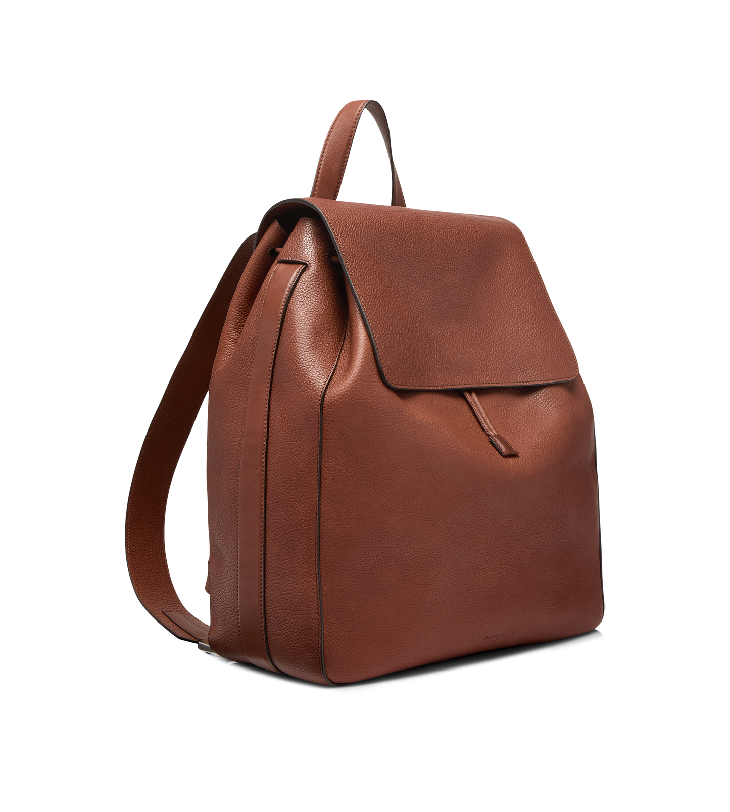 Grain Leather T-Line Flap Backpack