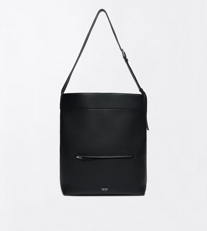 Grain Leather Soft Line Bucket Bag