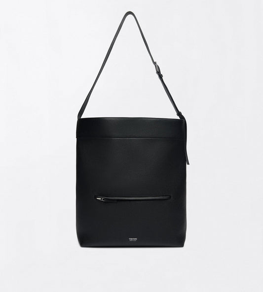 Grain Leather Soft Line Bucket Bag