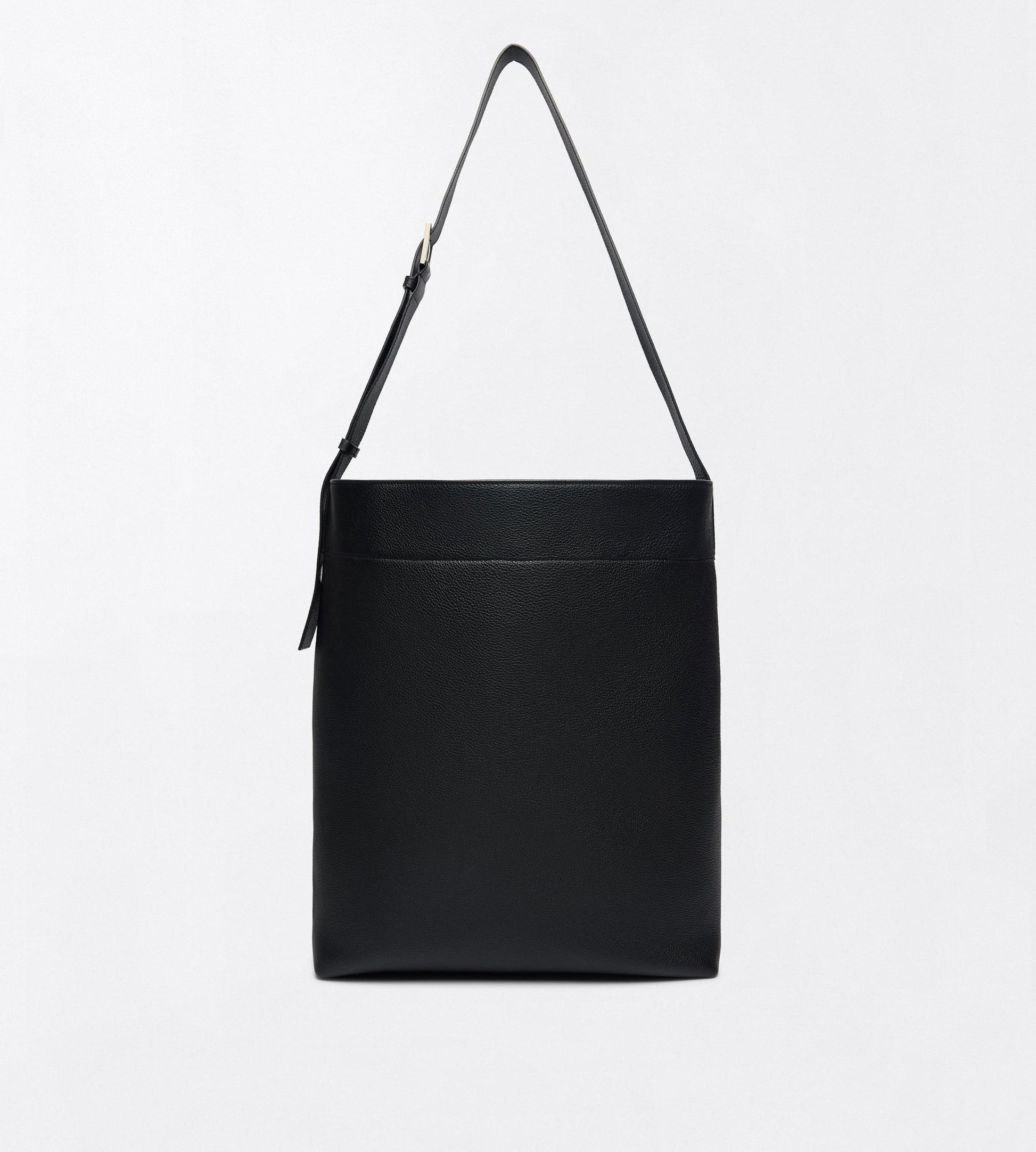 Grain Leather Soft Line Bucket Bag