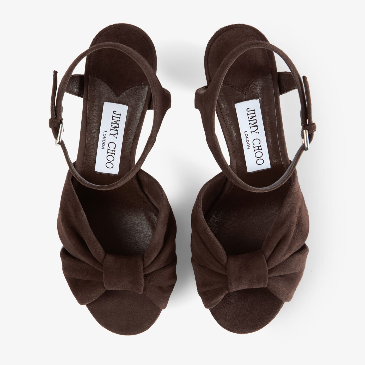 Heloise 80 Chocolate Suede Platform Sandals