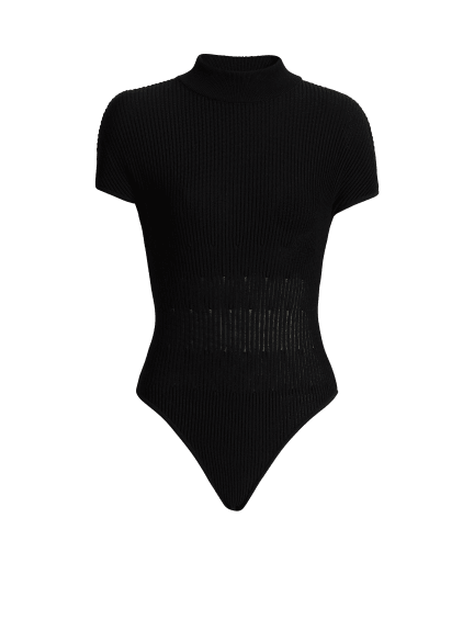 Ribbed knit bodysuit