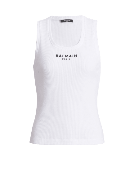 Balmain Paris embroidered vest top