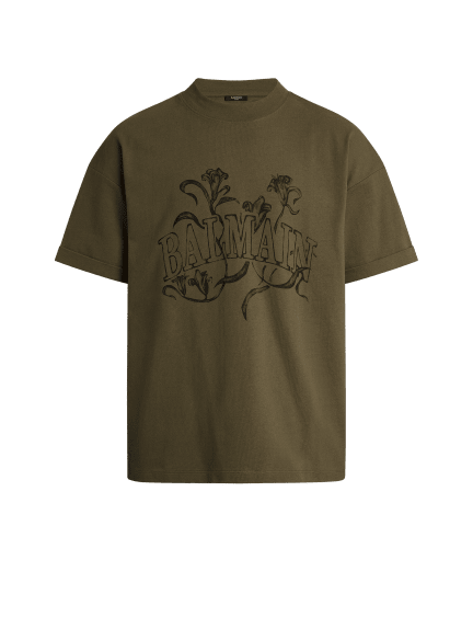 Printed Balmain Bloom T-shirt