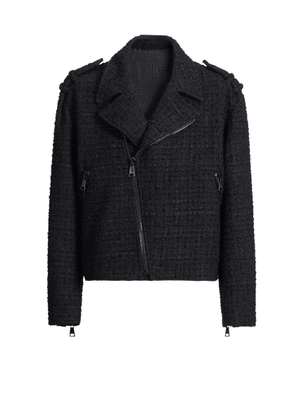 Tweed biker jacket