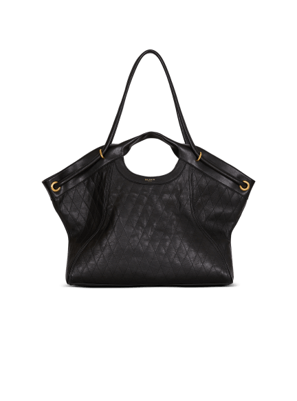 Large Tote in topstitched leather