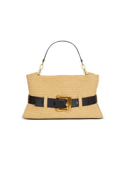 Medium Anthem bag in smooth leather and crochet