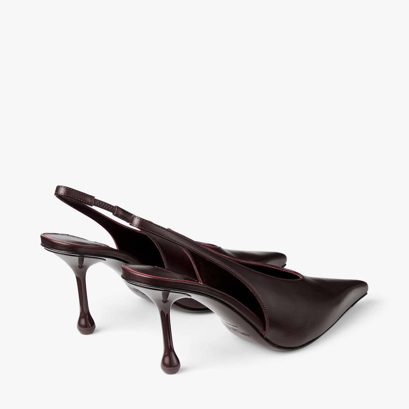 Isa 80 Deep Merlot Calf Leather Pumps