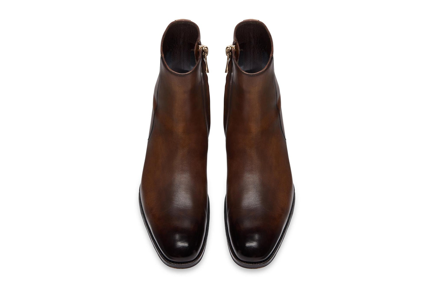Burnished Leather Edgar Zip Boot
