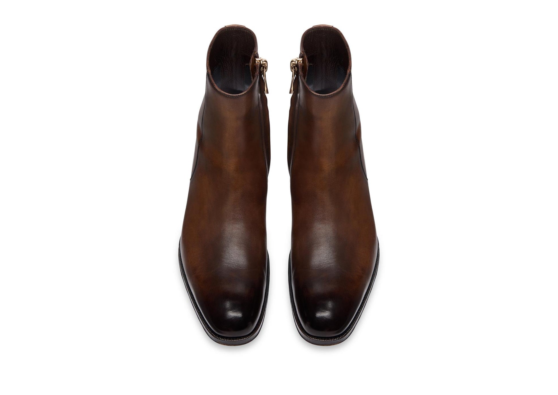 Burnished Leather Edgar Zip Boot