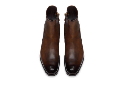 Burnished Leather Edgar Zip Boot
