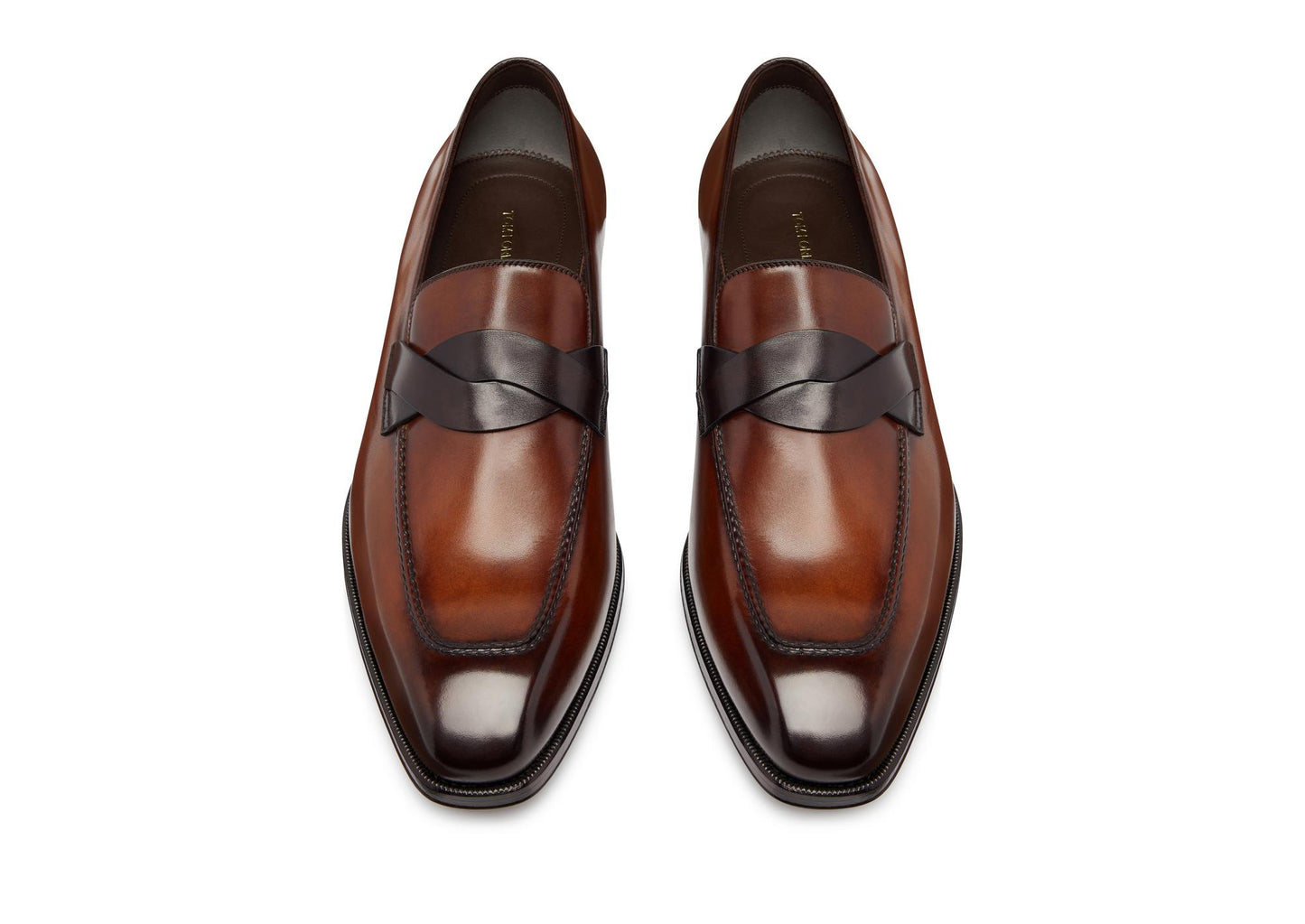 Burnished Leather Elkan Twisted Band Loafer