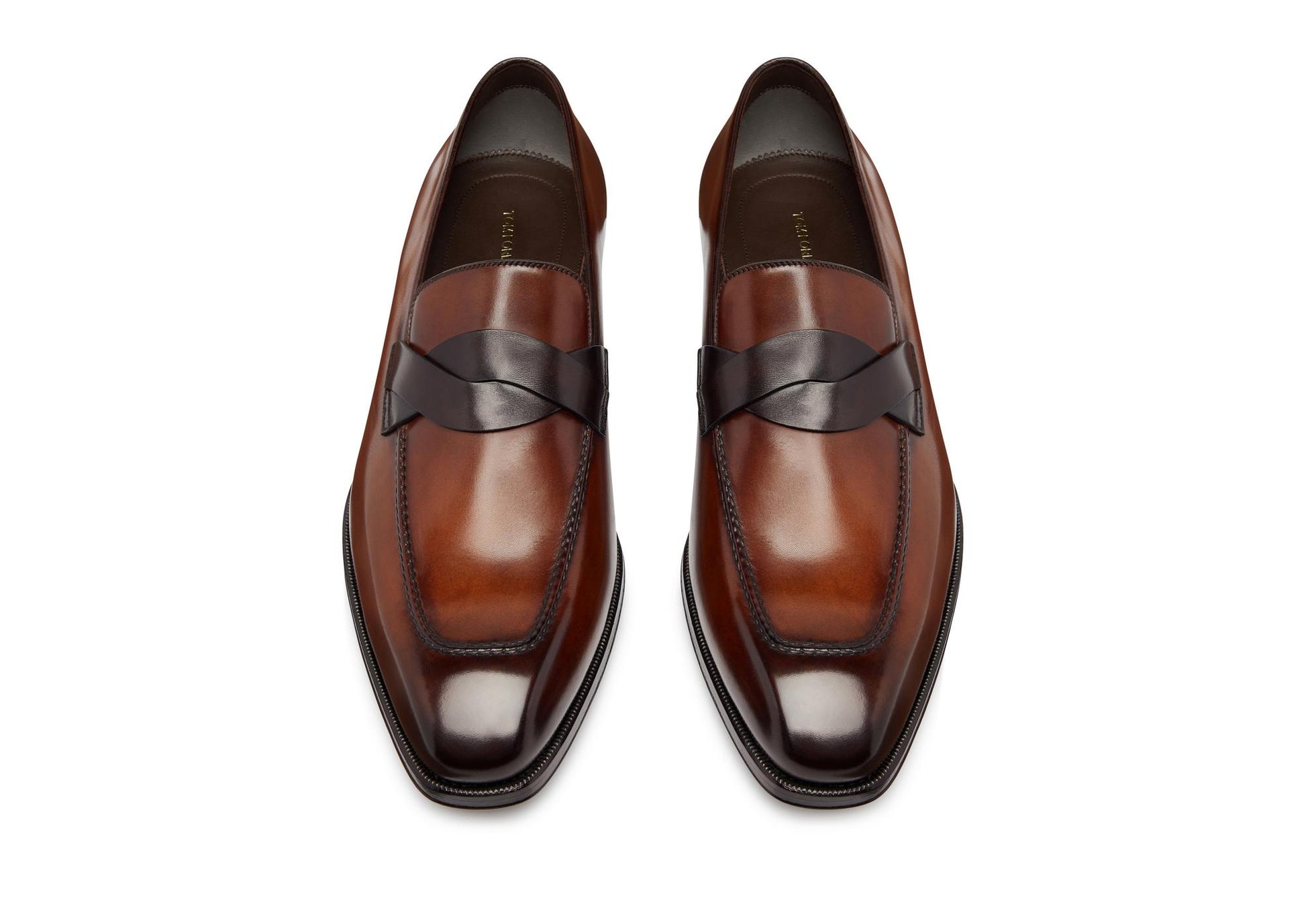 Burnished Leather Elkan Twisted Band Loafer