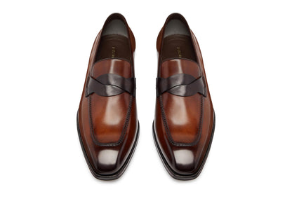 Burnished Leather Elkan Twisted Band Loafer