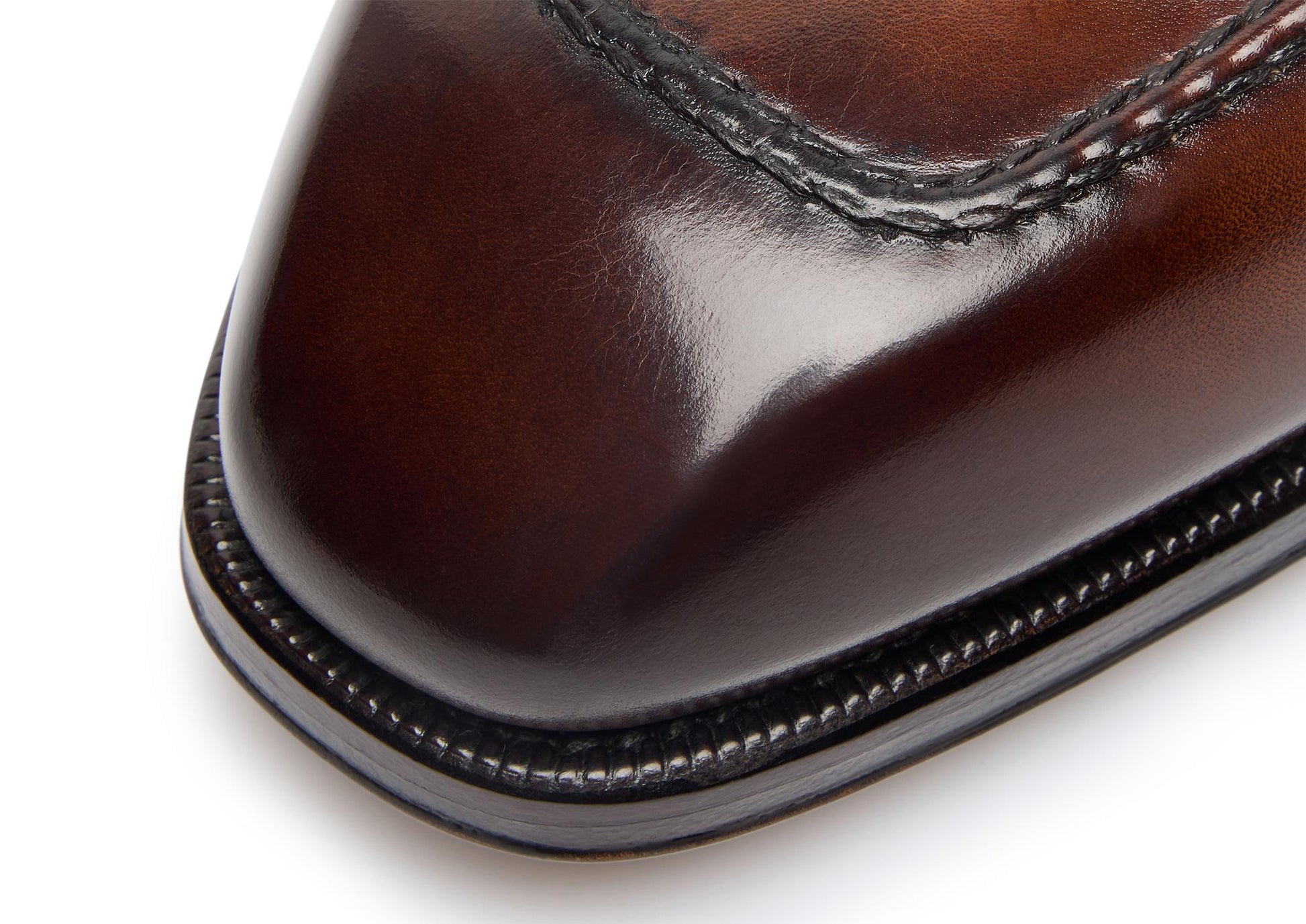 Burnished Leather Elkan Twisted Band Loafer