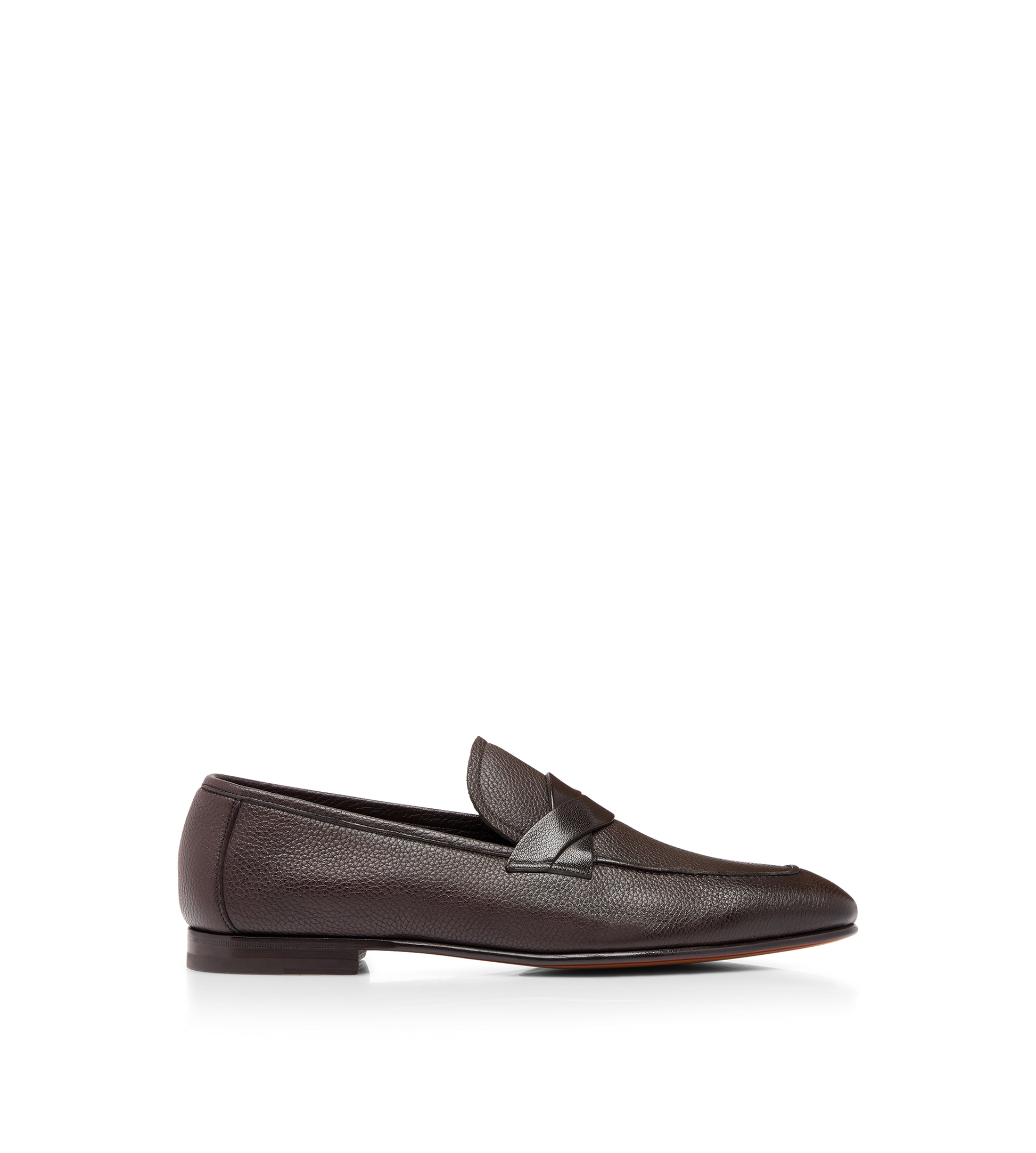 Grain Leather Sean Twisted Band Loafer