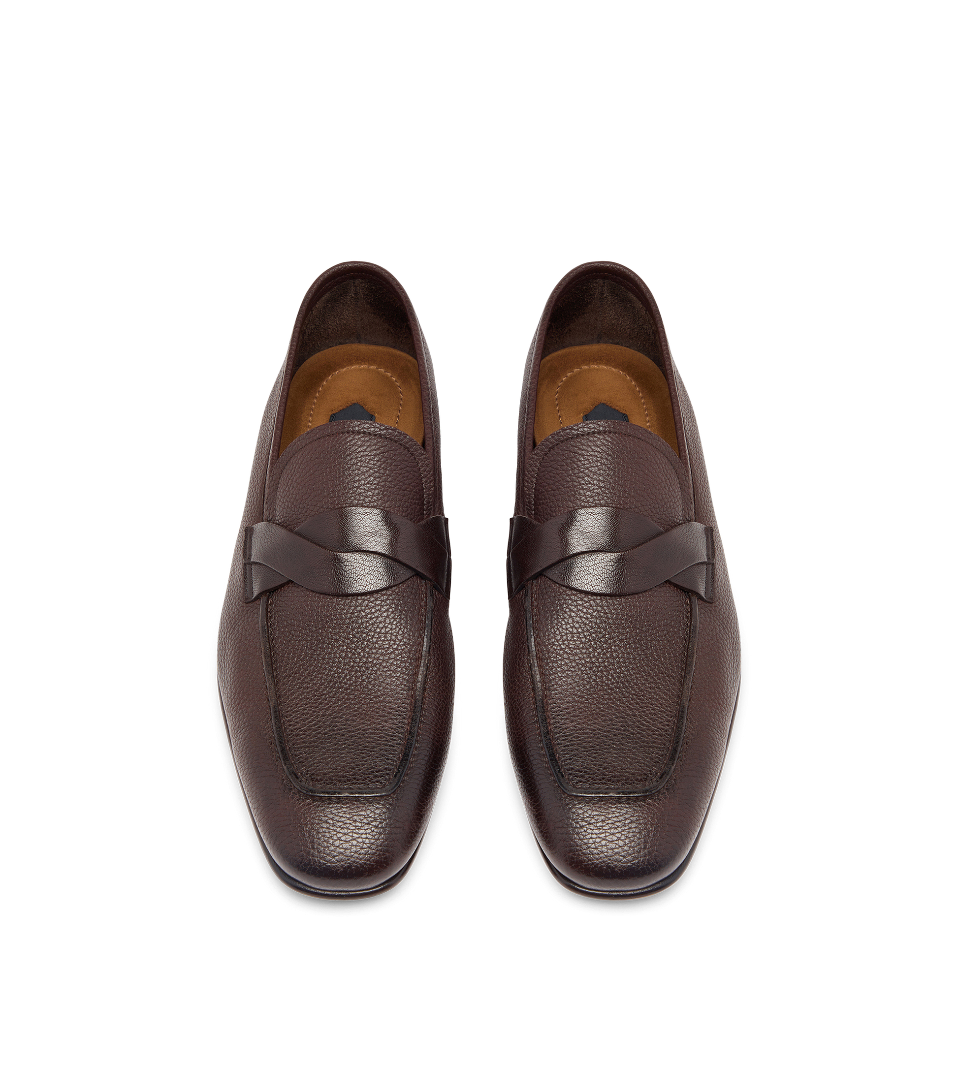 Grain Leather Sean Twisted Band Loafer