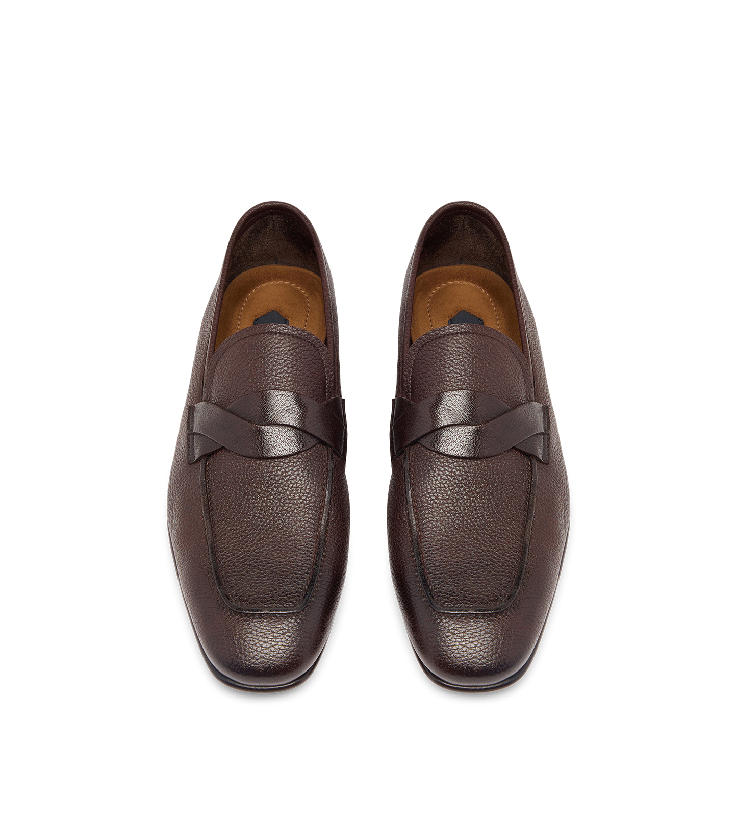 Grain Leather Sean Twisted Band Loafer