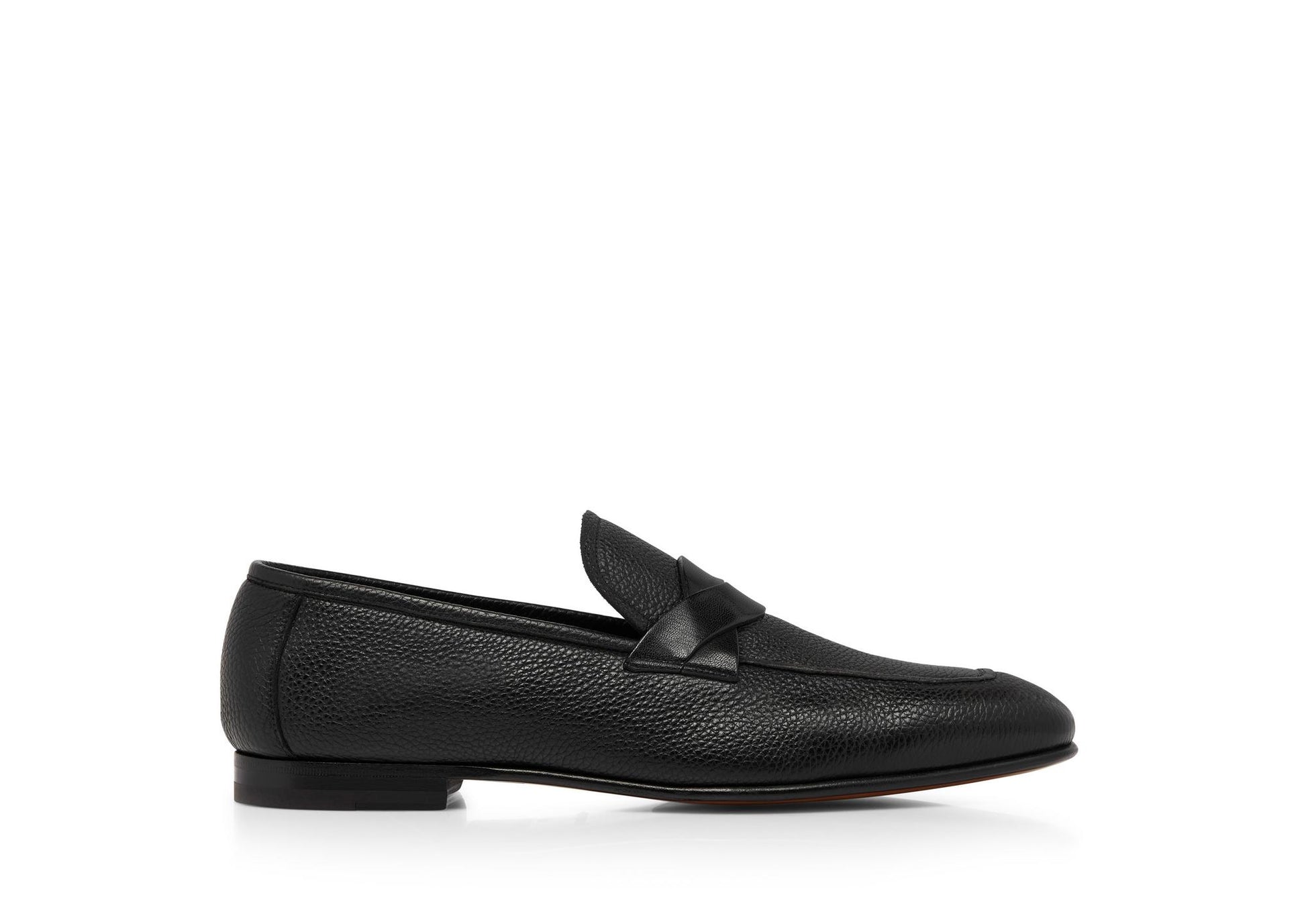 Grain Leather Sean Twisted Band Loafer