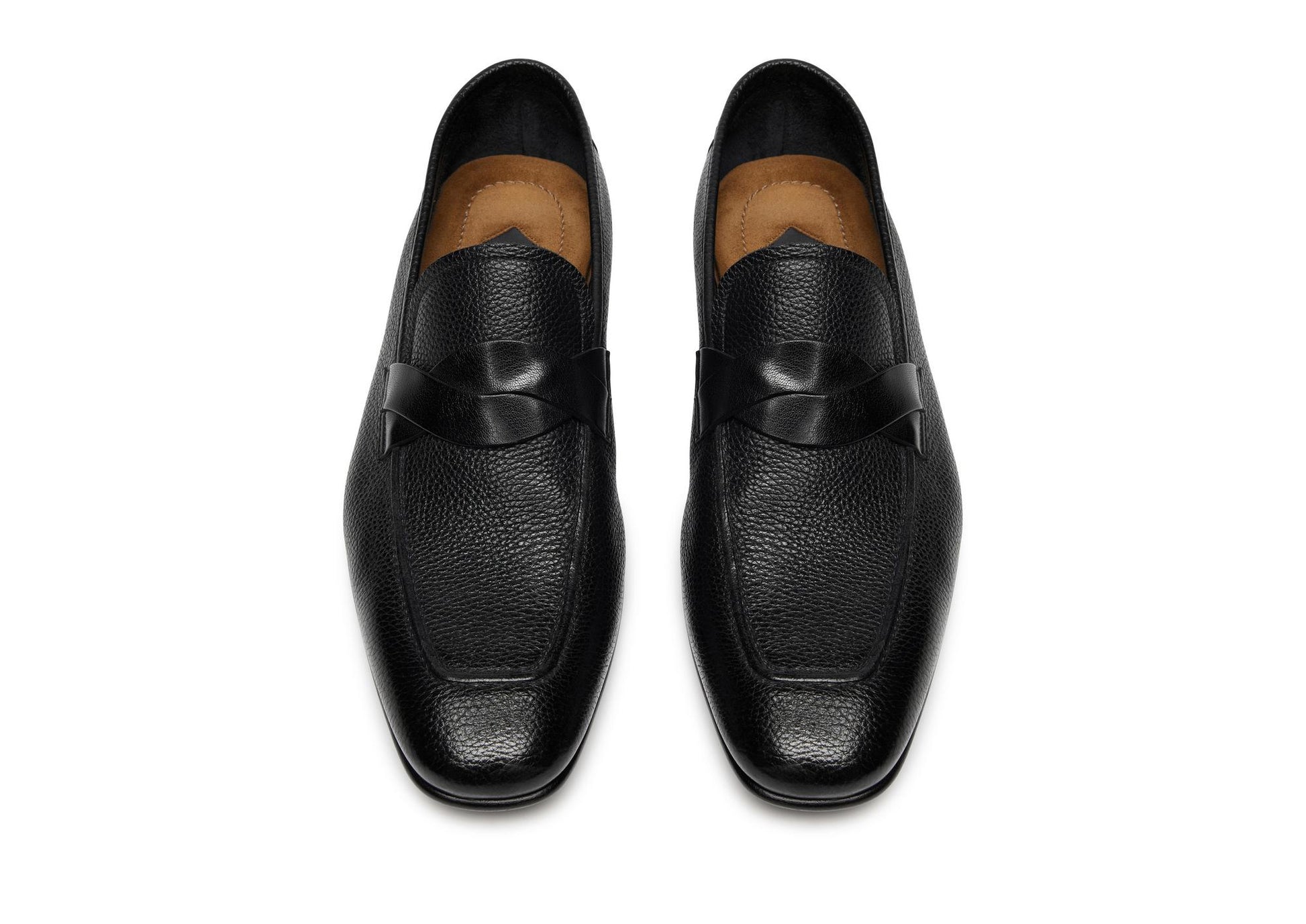 Grain Leather Sean Twisted Band Loafer