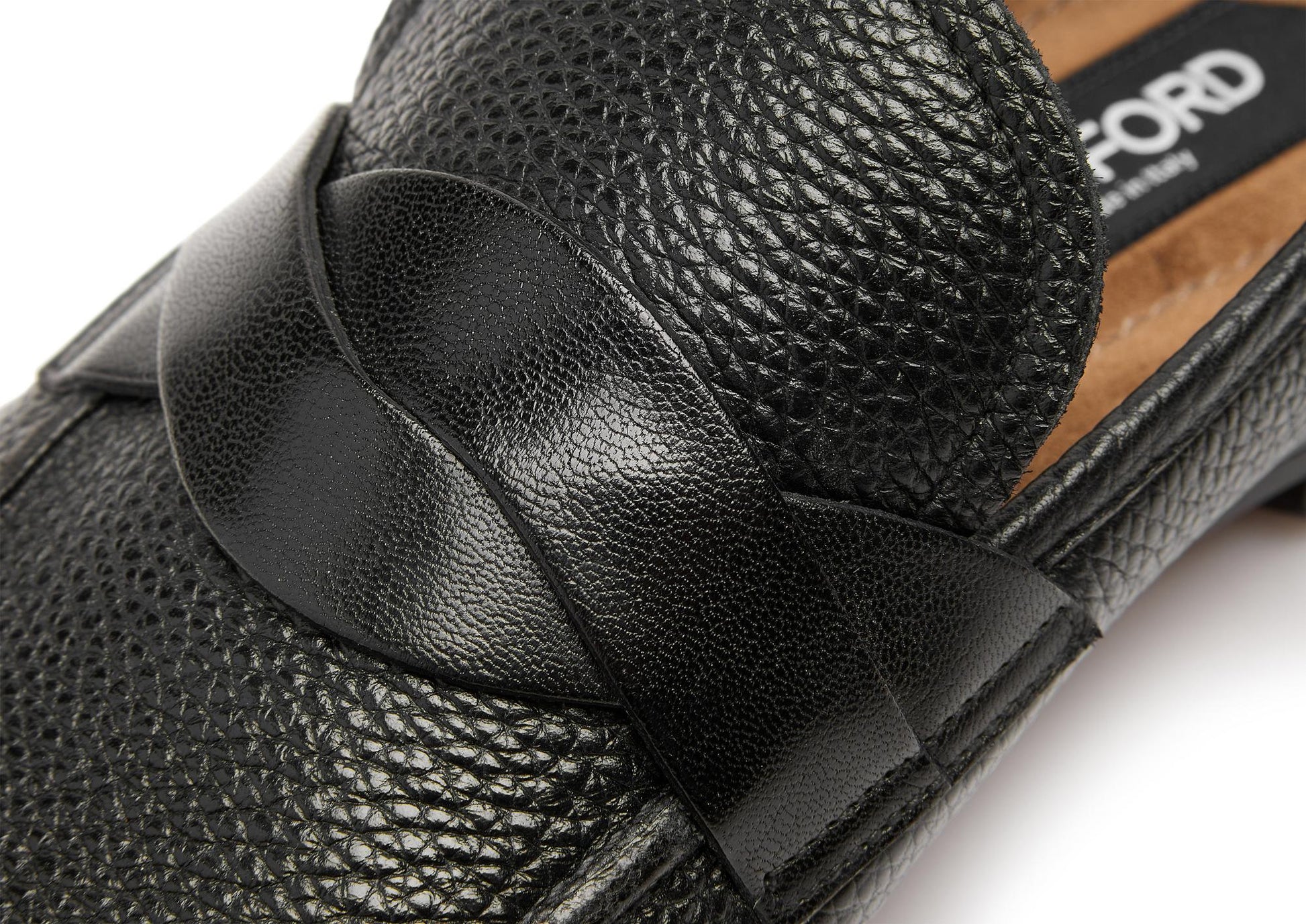 Grain Leather Sean Twisted Band Loafer