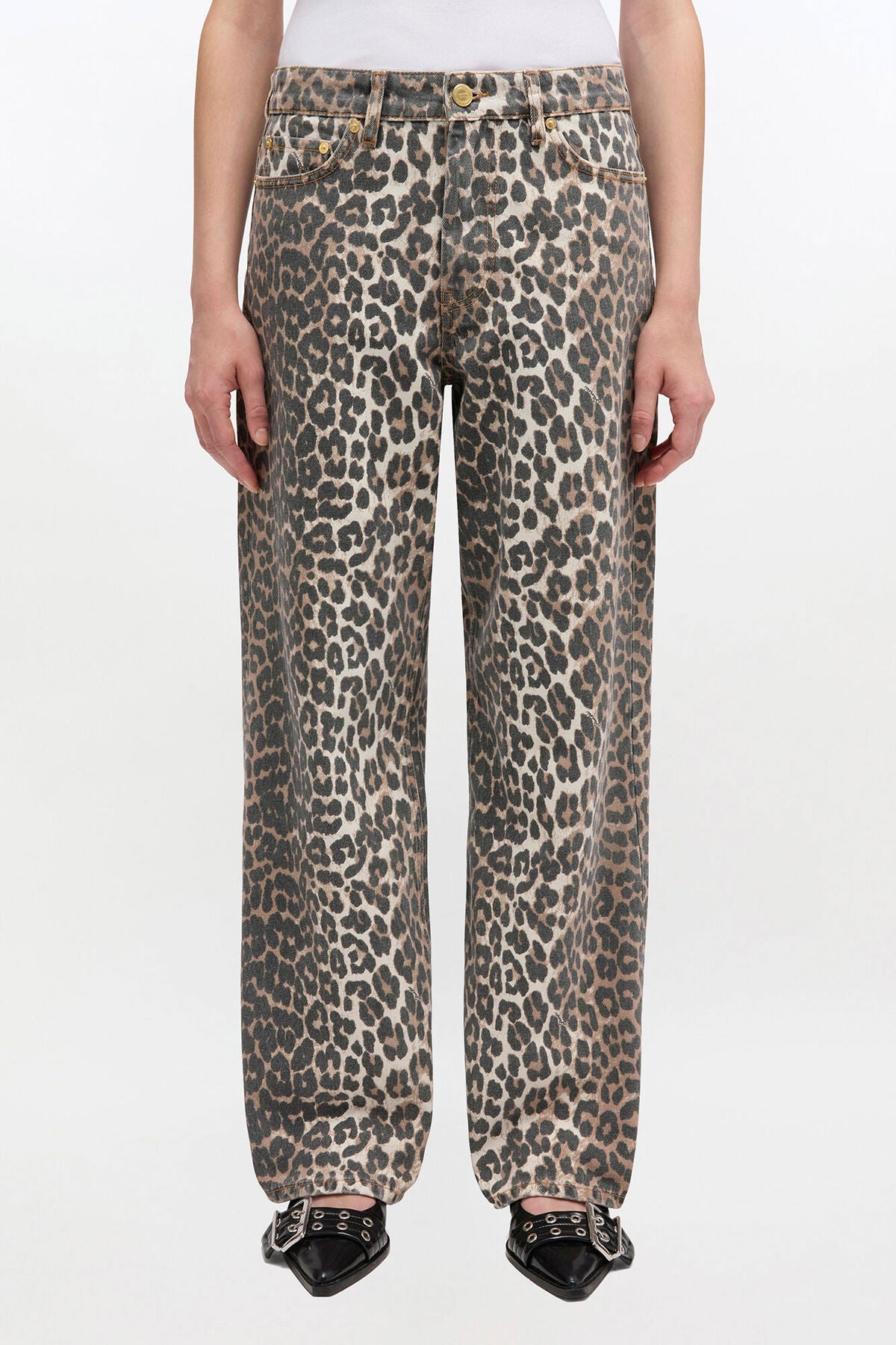 Izey Jeans in Leopard Print