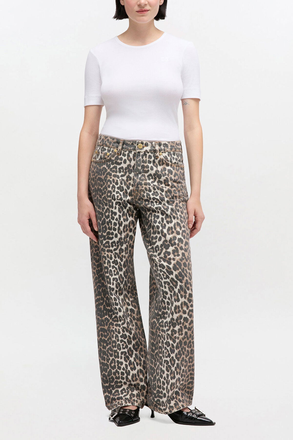 Izey Jeans in Leopard Print