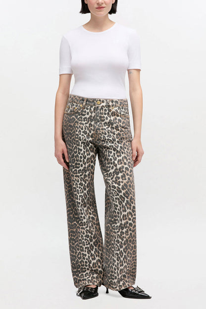 Izey Jeans in Leopard Print