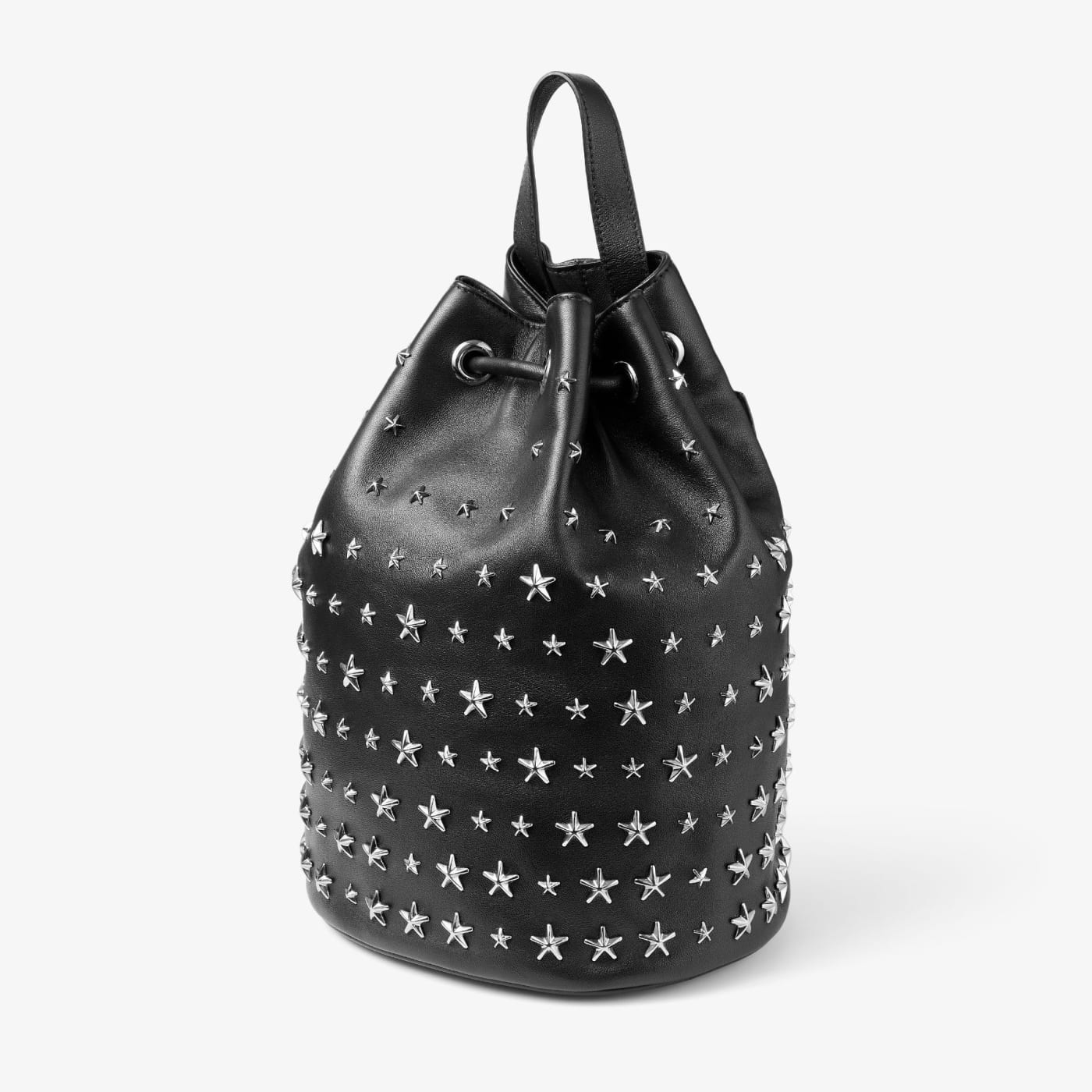 Jimmy Choo noir kei ninomiya Backpack&nbsp; Black Nappa Leather Backpack with Metal Multi Star Embellishment