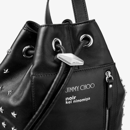 Jimmy Choo noir kei ninomiya Backpack&nbsp; Black Nappa Leather Backpack with Metal Multi Star Embellishment