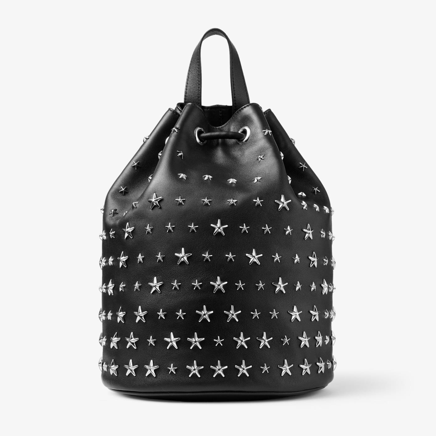 Jimmy Choo noir kei ninomiya Backpack&nbsp; Black Nappa Leather Backpack with Metal Multi Star Embellishment