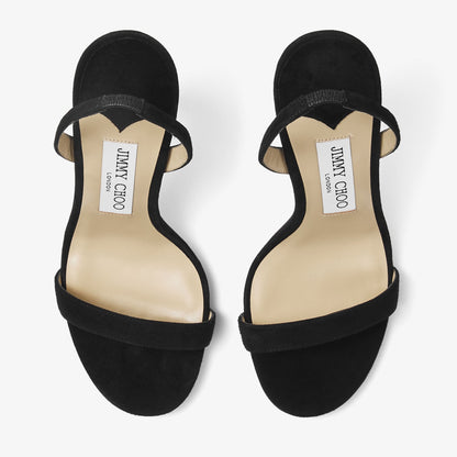 Jenn 100 Black Suede Sandals