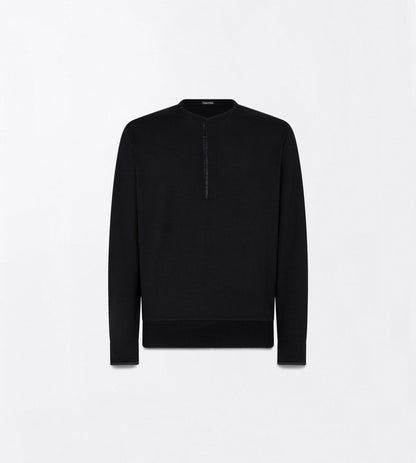 Wool Silk Cashmere Blend Henley