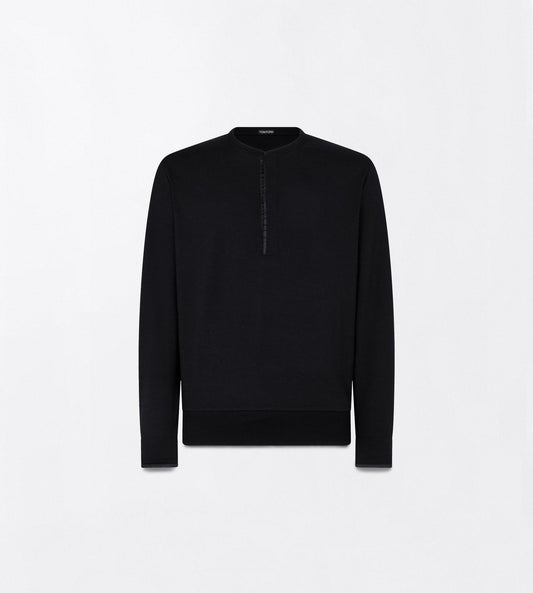 Wool Silk Cashmere Blend Henley