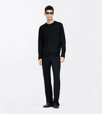 Wool Silk Cashmere Blend Henley